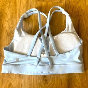Lululemon workout bra top sky blue size 6
